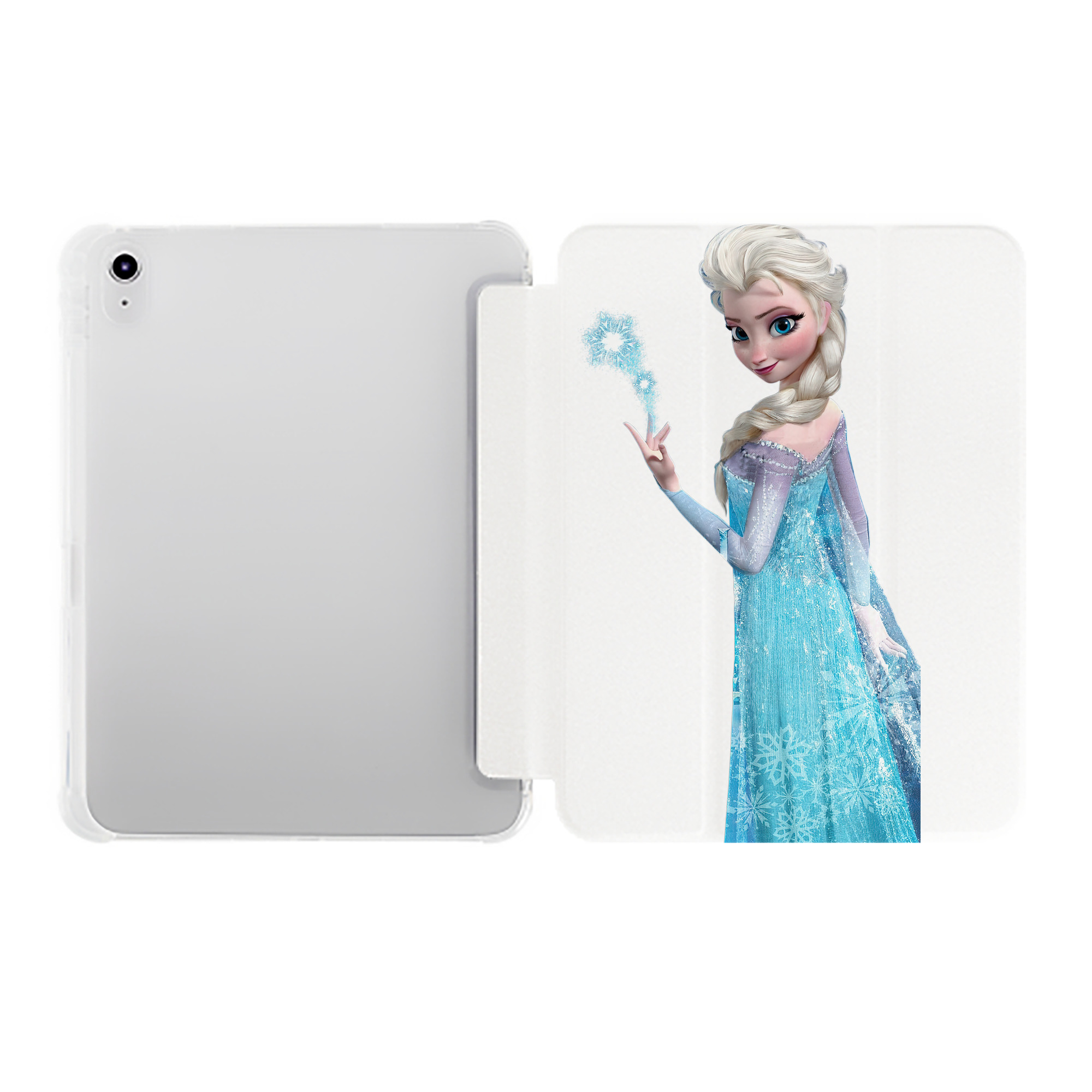 （画像用） アナと雪の女王 アンナ エルサ Frozen Anna Elsa IPad ケース ペン収納付き 三つ折りスタンド PUレザー×シリコン 対応機種9.5/10.5/10.9インチ